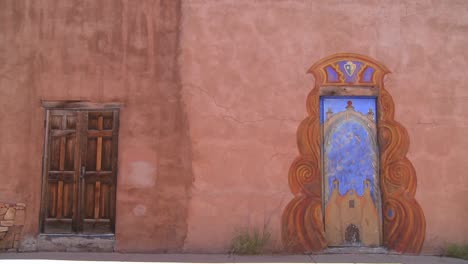 Beautiful-painted-adobe-doors-in-Santa-Fe-New-Mexico