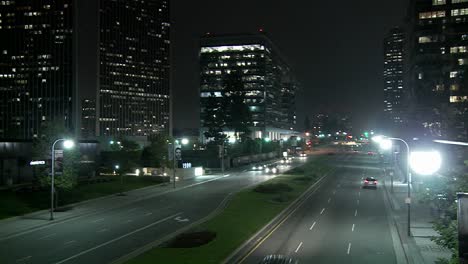 A-downtown-Los-Angeles-street-at-night