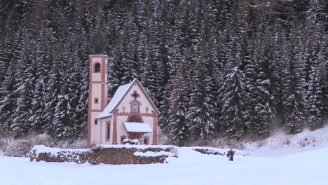 A-beautiful-church-is-nestled-in-the-Alps-1