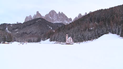 A-beautiful-church-is-nestled-in-the-Alps-2