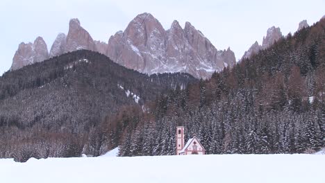 A-beautiful-church-is-nestled-in-the-Alps-3
