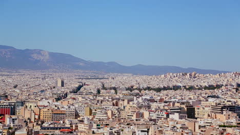 Wide-establishing-shot-of-Athens-Greece-in-bright-sunshine-1