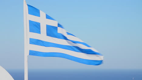 The-flag-of-Greece-waves-in-the-wind