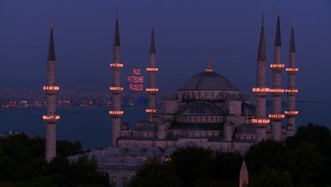Nacht-In-Der-Blauen-Moschee-Istanbul-Türkei-1