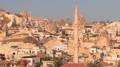 The-town-of-Goreme-in-Cappadocia-Turkey