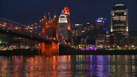 Light-reflects-off-the-Ohio-River-with-the-city-of-Cincinnati-Ohio-background
