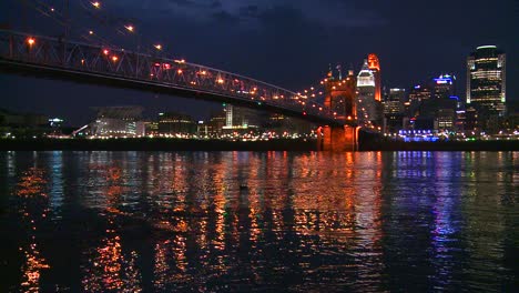 Light-reflects-off-the-Ohio-River-with-the-city-of-Cincinnati-Ohio-background-1