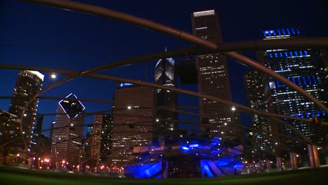 Downtown-Chicago-skyline-at-night-from-Millennium-park-2