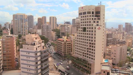 Amplio-ángulo-De-Un-Distrito-De-Negocios-En-Beirut,-Líbano