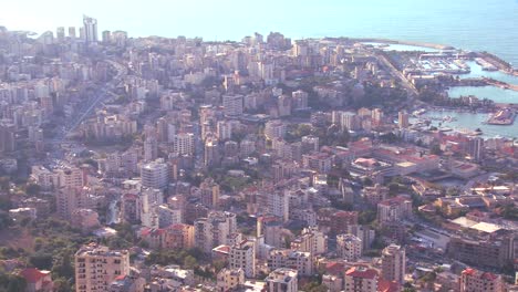 High-angle-view-of-the-urban-sprawl-of-Beirut-Lebanon-1
