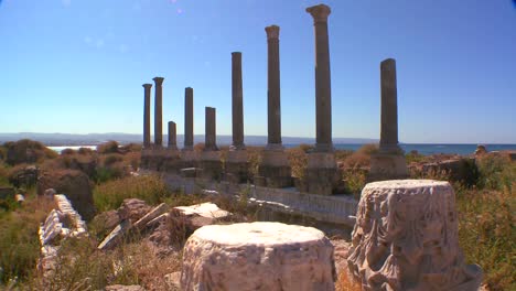 A-move-across-the-pillars-of-the-ruins-of-Tyre-in-Lebanon-1