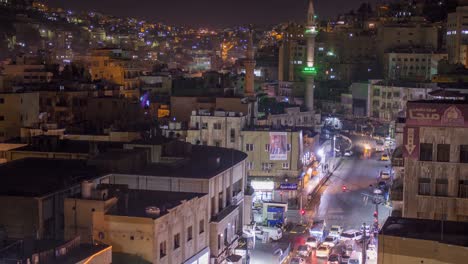 High-angle-night-time-lapse-of-downtown-Amman-Jordan-1
