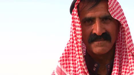 Close-up-of-the-face-of-a-Bedouin-man-in-Palestine