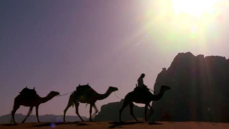 A-camel-train-passes-directly-over-the-camera-in-the-Saudi-desert-of-Wadi-Rum-Jordan-2