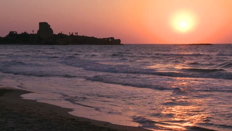 Eine-Wunderschöne-Küste-Von-Israel-In-Der-Nähe-Von-Tel-Aviv-Und-Haifanea
