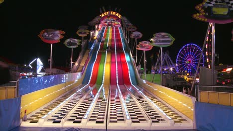 A-slide-at-a-carnival-at-night