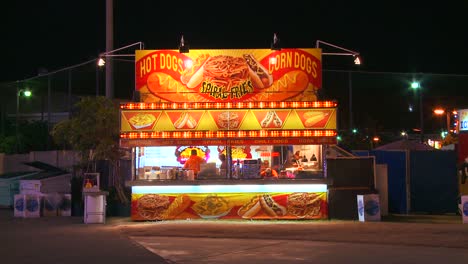 A-lonely-food-stall-at-an-amusement-park-carnival-or-state-fair-at-night-