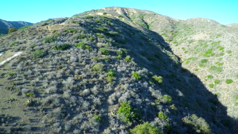 Aerial-shot-over-the-historic-V-on-a-hillside-in-Ventura-California