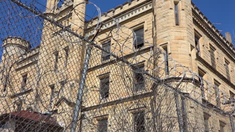 Establishing-shot-of-the-defunct-old-Joliet-prison-near-Chicago-Illinois-3