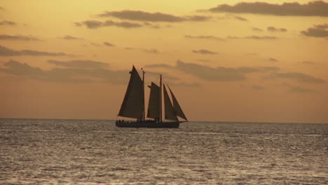 A-beautiful-sailing-ship-at-sunset