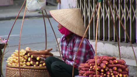 A-woman-sells-her-produce-on-the-streets-of-Vietnam