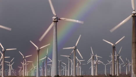 Gorgeous-rainbows-illuminate-wind-powered-generators-spinning-3
