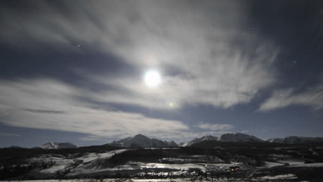 Time-lapse-of-night-sky-clouds-and-full-moon-over-the-Gore-Range-in-Silverthorne-Colorado