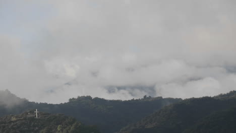 Time-lapse-of-a-storm-clouds-clearing-across-the-Santa-Ynez-Mountains-above-Oak-View-California