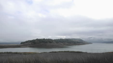 Time-lapse-of-a-storm-clouds-clearing-over-Lake-Casitas-in-Oak-View-California