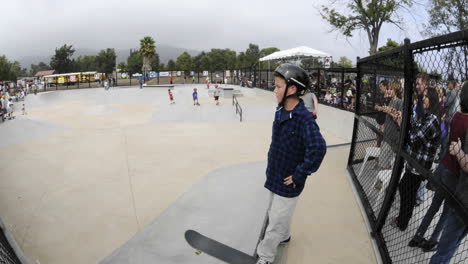 Slow-time-lapse-of-skateboarders-at-the-grand-opening-of-Ojai-Skate-Park-in-Ojai-California