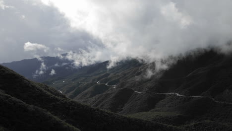 Time-lapse-of-fast-storm-clouds-clearing-over-the-Santa-Ynez-Mountains-above-Ojai-California