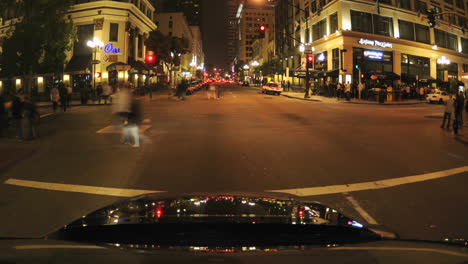 Point-of-view-time-lapse-driving-through-the-National-Historic-District-in-the-Gaslamp-Quarters-in-San-Diego-California