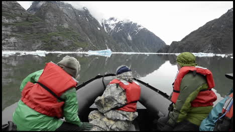 POV-boat-ride-cruising-through-a-glassy-waters-in-Endicott-Arm-in-Tracy-ArmFords-Terror-Wilderness-Area-Southeast-Alaska
