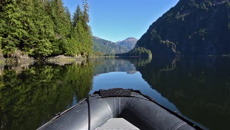 POV-boat-ride-cruising-through-glassy-waters-in-Fords-Terror-in-Tracy-ArmFords-Terror-Wilderness-Area-Southeast-Alaska