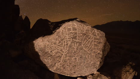 Dolly-shot-time-lapse-at-night-of-a-sacred-Owens-Valley-Paiute-petroglyph-site-in-the-Eastern-Sierras-California-5