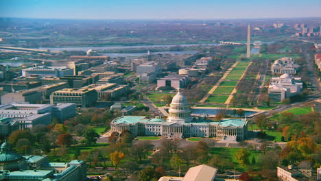 Good-aerial-over-capitol-dome-Congress-and-Washington-Monument-in-Washington-DC