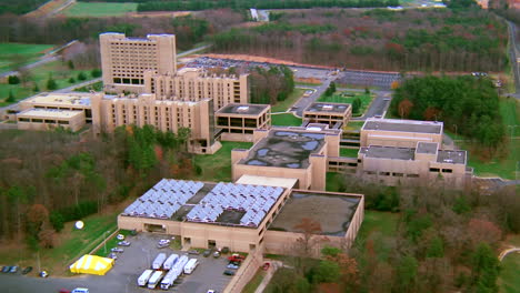 Aerial-over-Quantico-Marine-army-military-Headquarters-in-Virginia