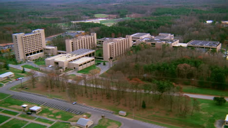 Aerial-over-Quantico-Marine-army-military-Headquarters-in-Virginia-1