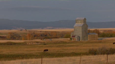 A-Grain-Silo-Stands-On-The-Open-Prairie