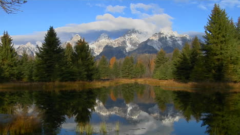 The-Grand-Teton-Mountains-Are-Reflected-In-A-Lake