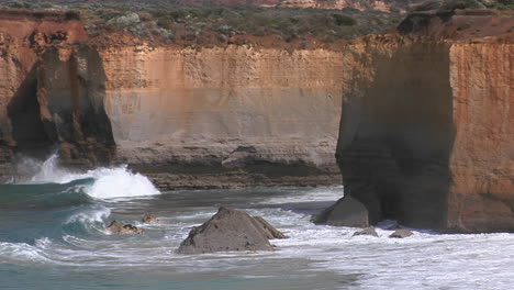 Waves-Crash-On-A-Rugged-Coastline-In-Australia