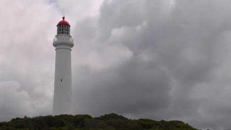A-Lighthouse-Stands-Among-An-Overcast-Sky