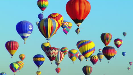 Ballons-Schweben-über-Den-Himmel-Beim-Albuquerque-Balloon-Festival