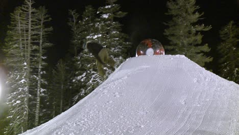 A-man-rides-a-snowboard