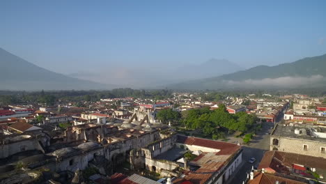 Beautiful-aerial-shot-over-the-colonial-Central-American-city-of-Antigua-Guatemala-6