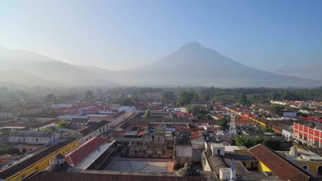Beautiful-aerial-shot-over-the-colonial-Central-American-city-of-Antigua-Guatemala-7