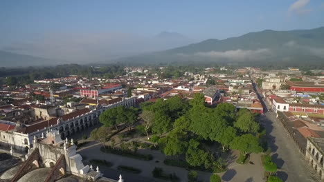 Beautiful-aerial-shot-over-the-colonial-Central-American-city-of-Antigua-Guatemala-10