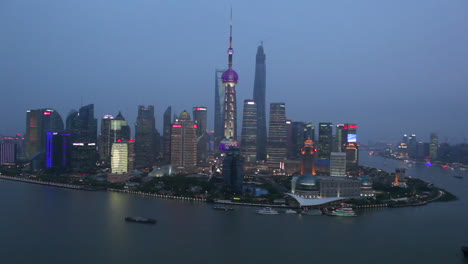 Establishing-shot-of-the-skyline-of-Shanghai-China-at-night