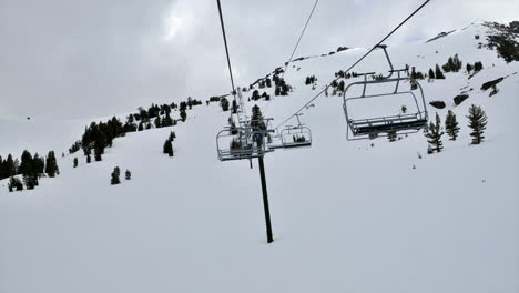 POV-on-a-chairlift-in-time-lapse