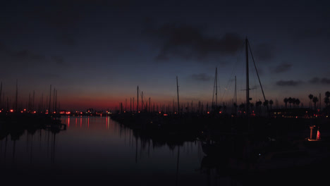 Time-lapse-of-a-harbor-during-sunset-1
